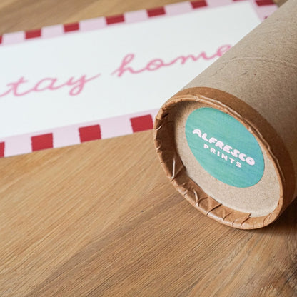 Let's Stay Home Wide Hallway Print Wall Art - Alfresco Prints