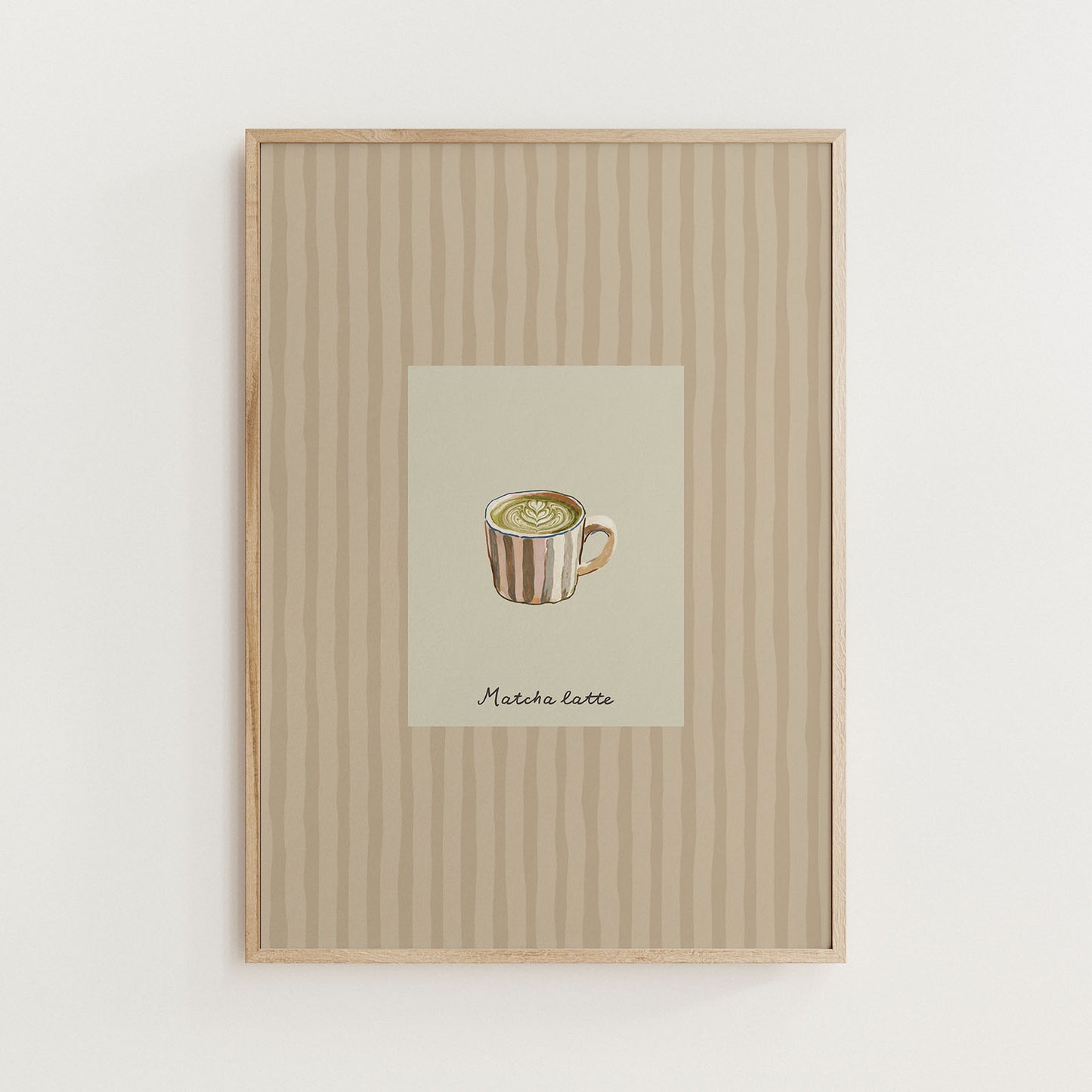 Matcha Latte Print Kitchen Wall Art