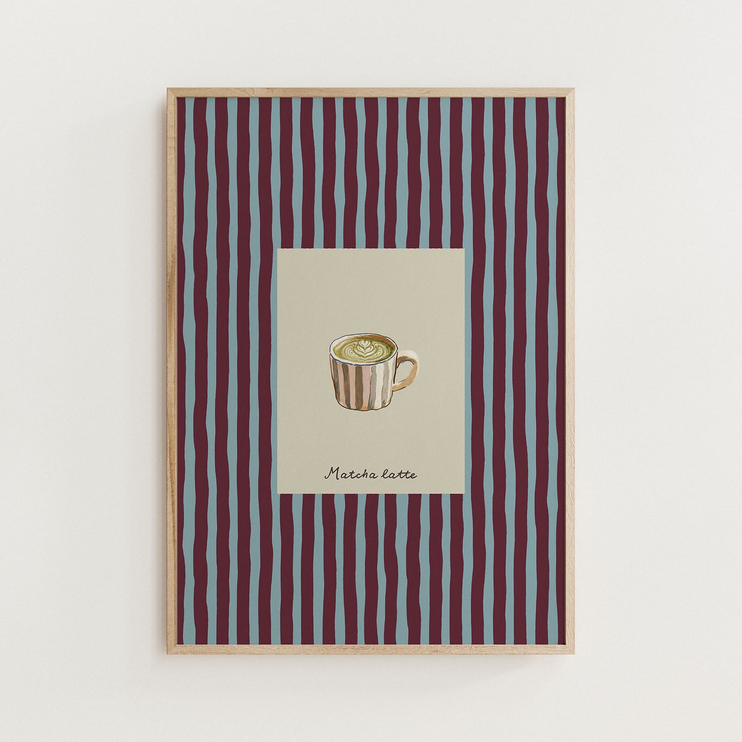 Matcha Latte Print Kitchen Wall Art