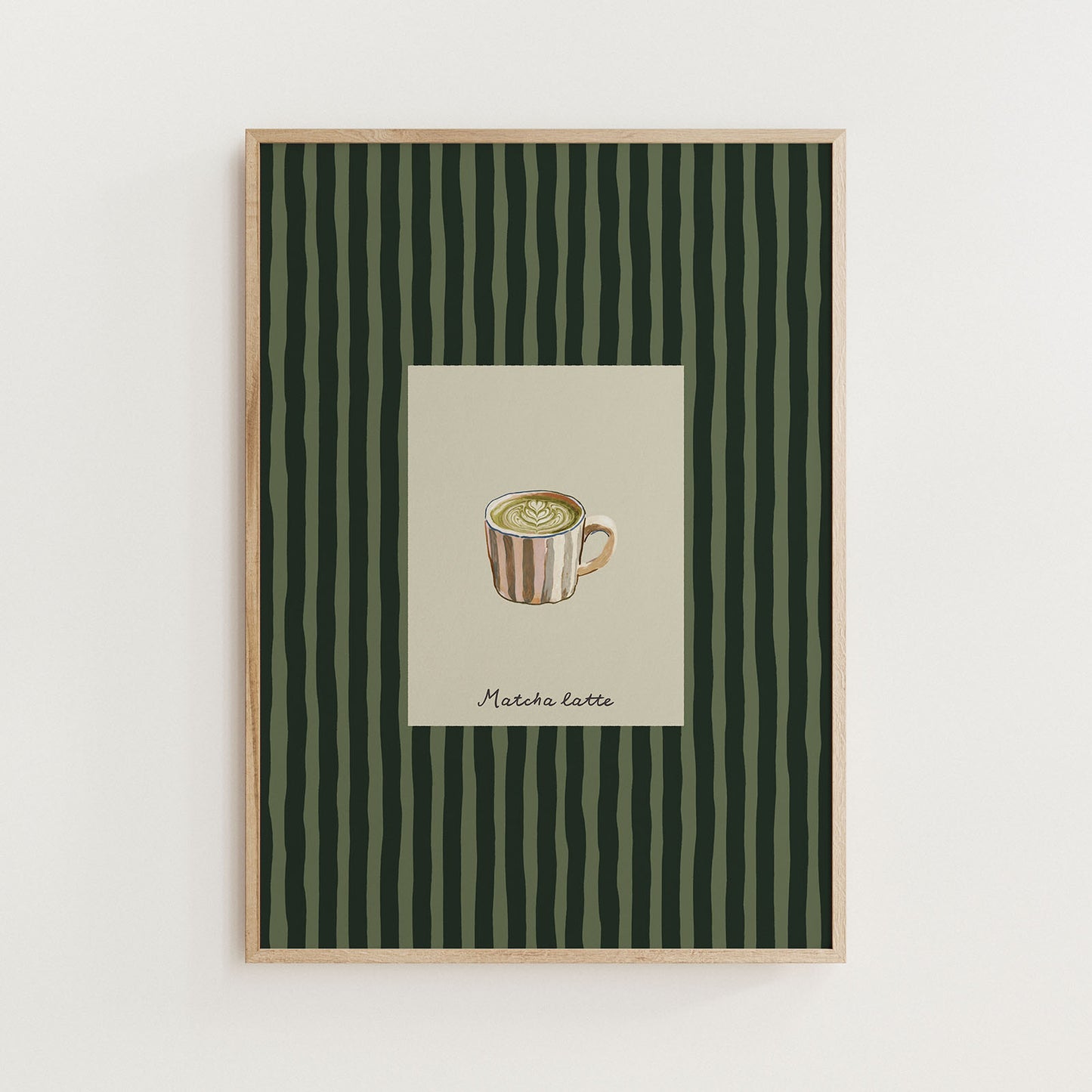 Matcha Latte Print Kitchen Wall Art