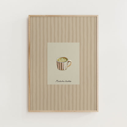 Matcha Latte Print Kitchen Wall Art - Alfresco Prints