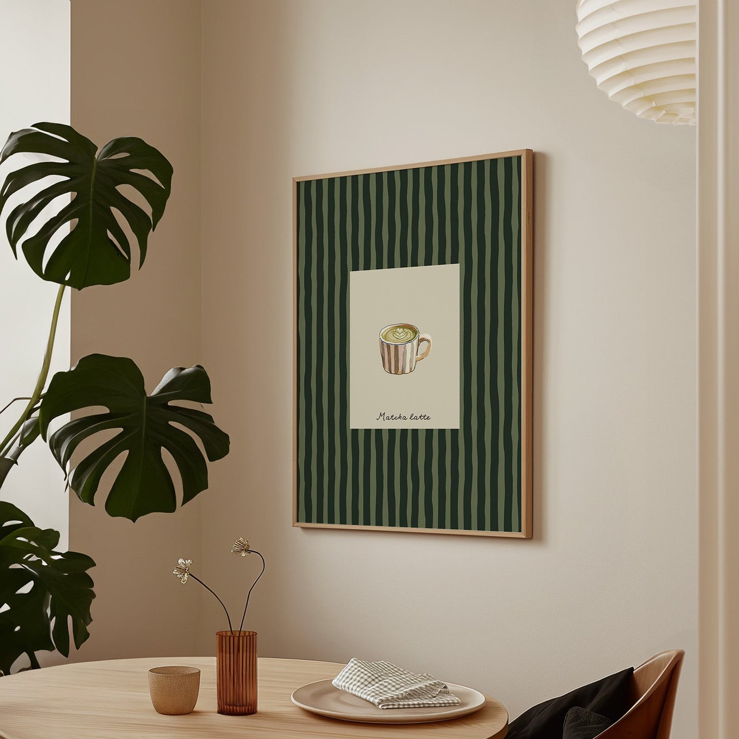 Matcha Latte Print Kitchen Wall Art - Alfresco Prints