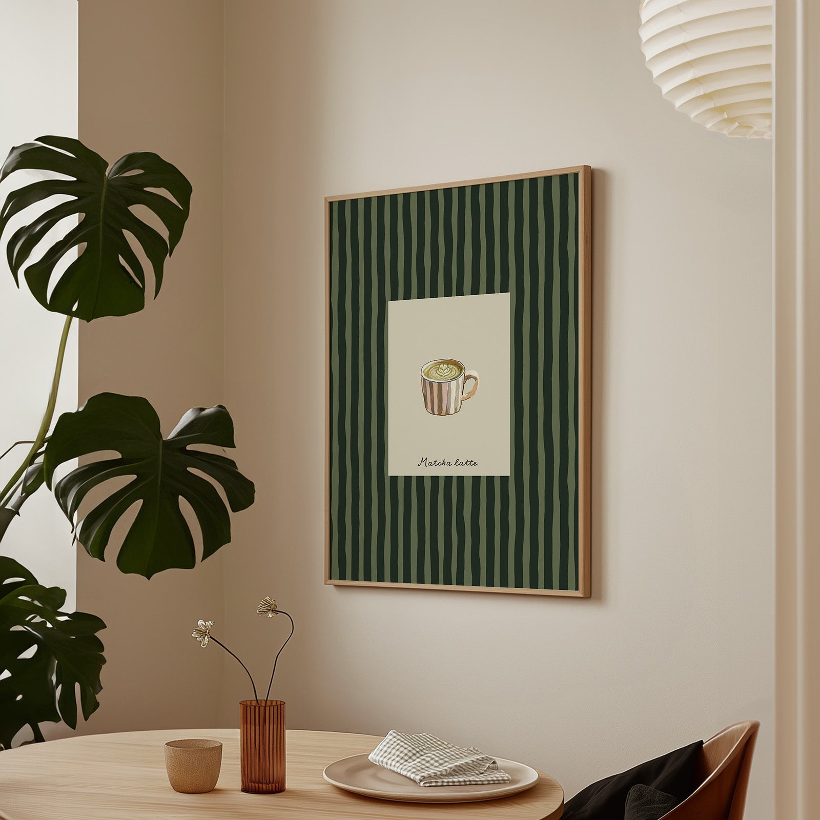 Matcha Latte Print Kitchen Wall Art - Alfresco Prints