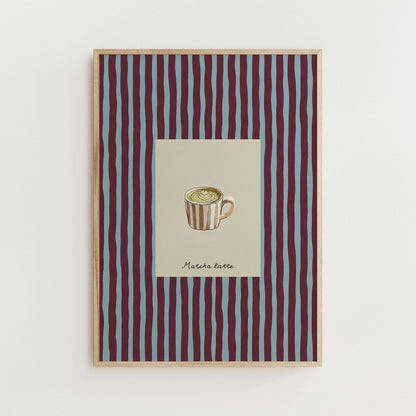 Matcha Latte Print Kitchen Wall Art - Alfresco Prints