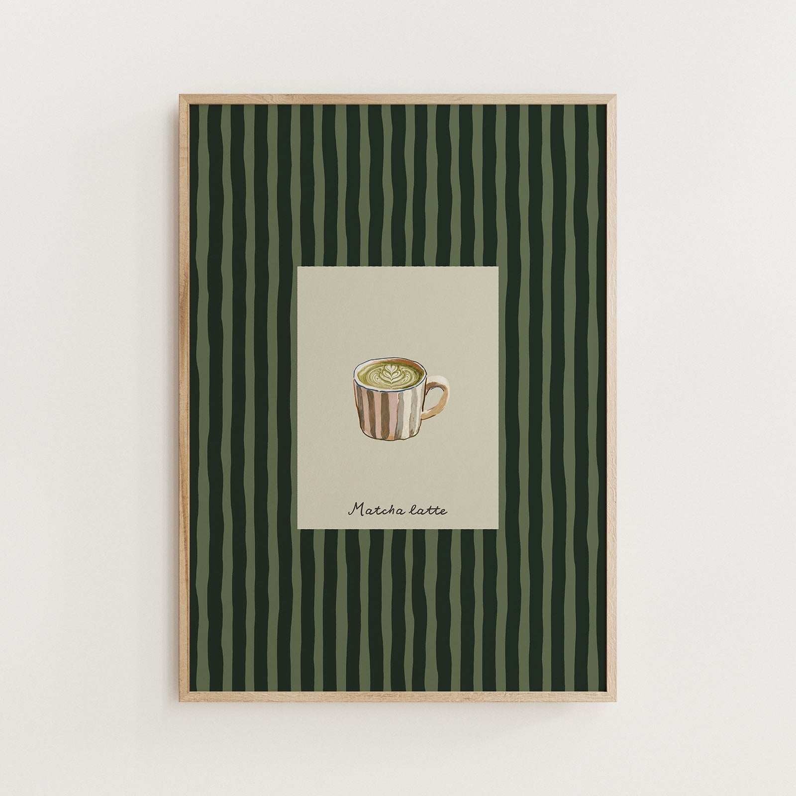 Matcha Latte Print Kitchen Wall Art - Alfresco Prints