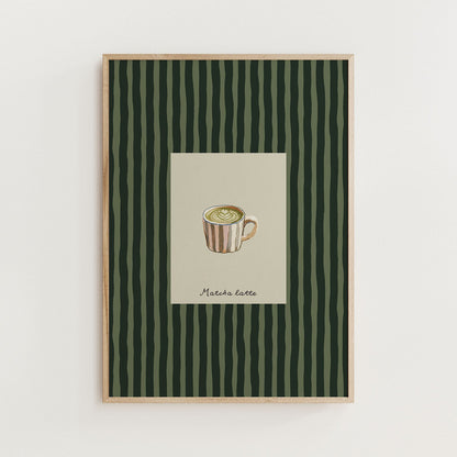Matcha Latte Print Kitchen Wall Art - Alfresco Prints
