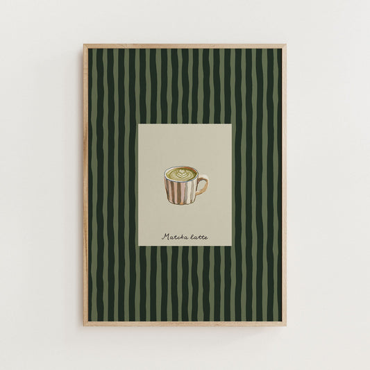 Matcha Latte Print Kitchen Wall Art - Alfresco Prints