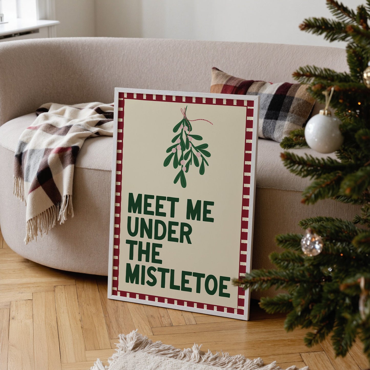Mistletoe Christmas Print