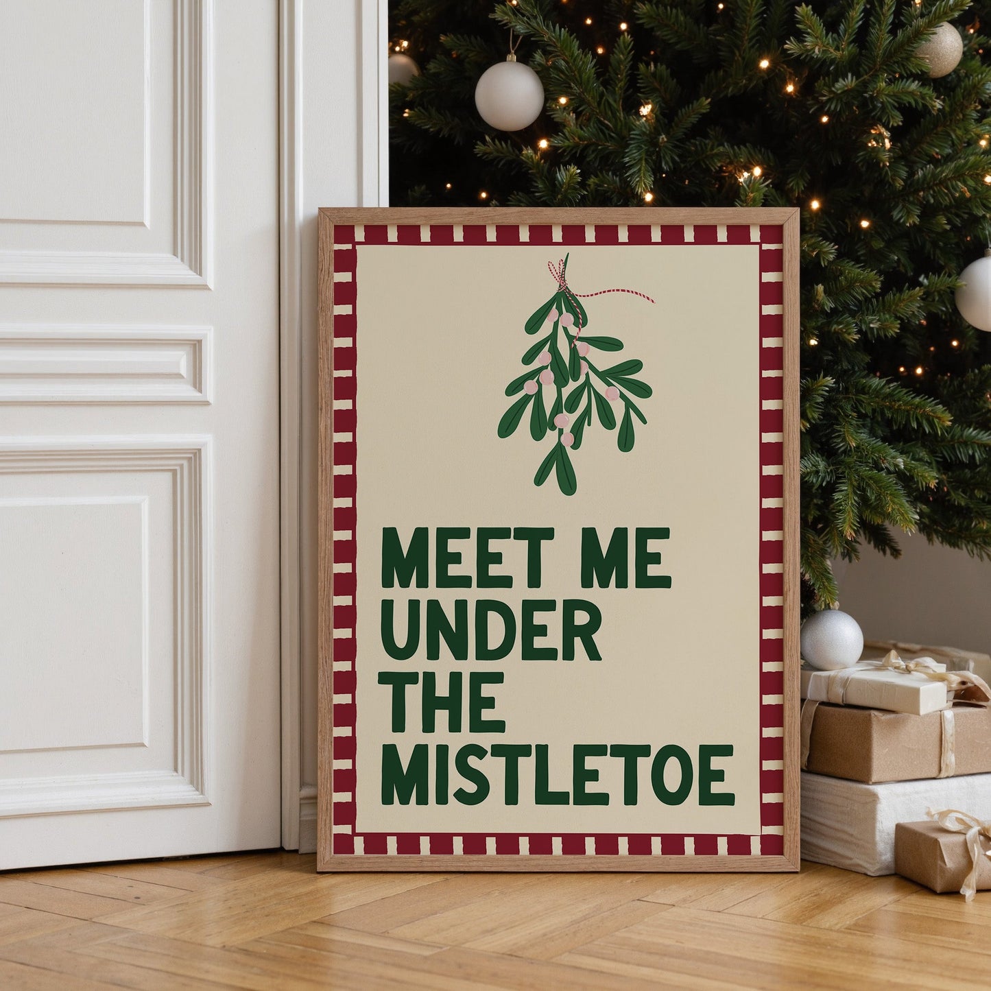 Mistletoe Christmas Print