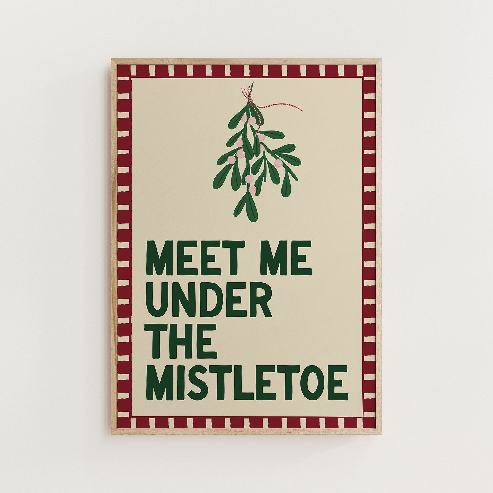 Mistletoe Christmas Print - Alfresco Prints