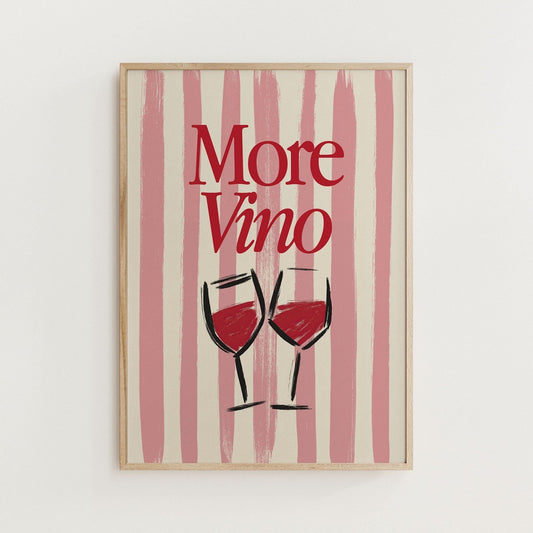 More Vino Print - Alfresco Prints