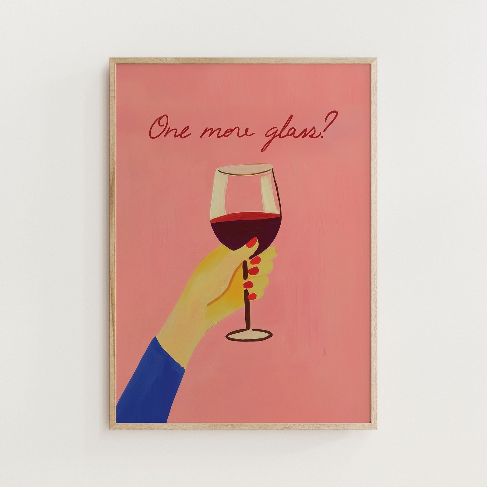 One More Glass? Wine Print - Alfresco Prints