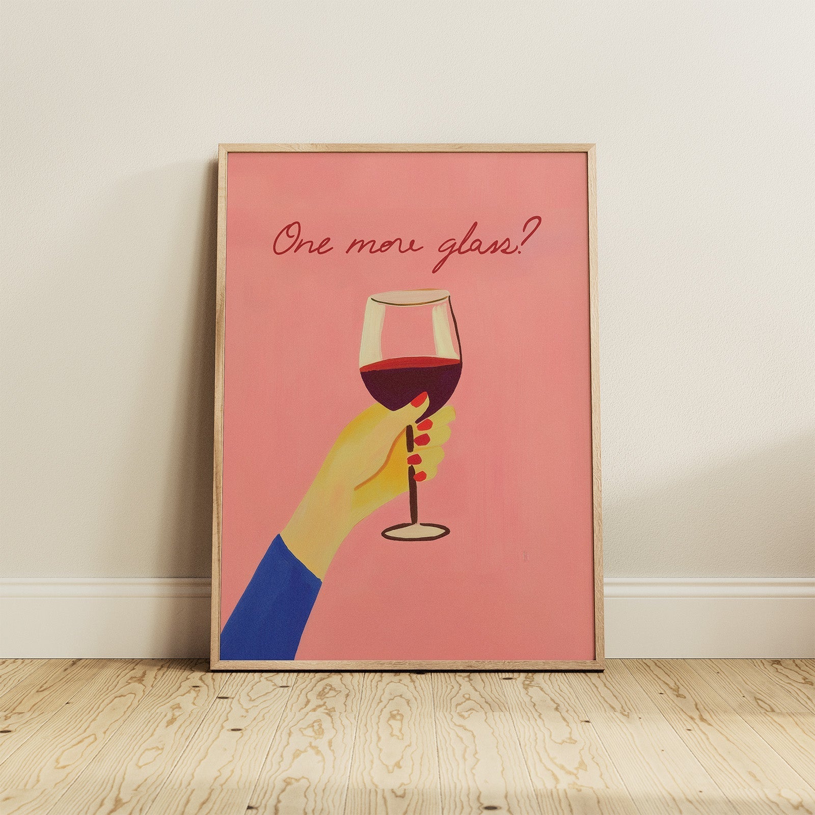 One More Glass? Wine Print - Alfresco Prints