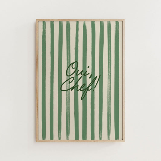Oui, Chef! Yes Chef Kitchen Print - Alfresco Prints