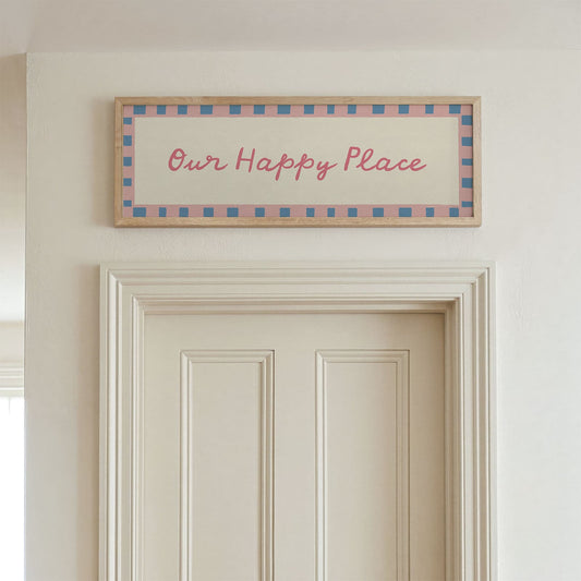 Our Happy Place Print Wide Wall Art - Alfresco Prints