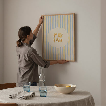 Vintage Pasta Kitchen Print Food Poster