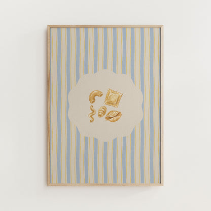 Vintage Pasta Kitchen Print Food Poster