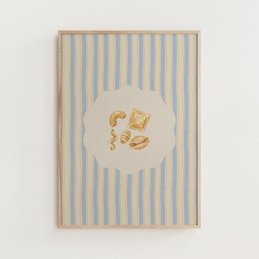 Vintage Pasta Kitchen Print Food Poster