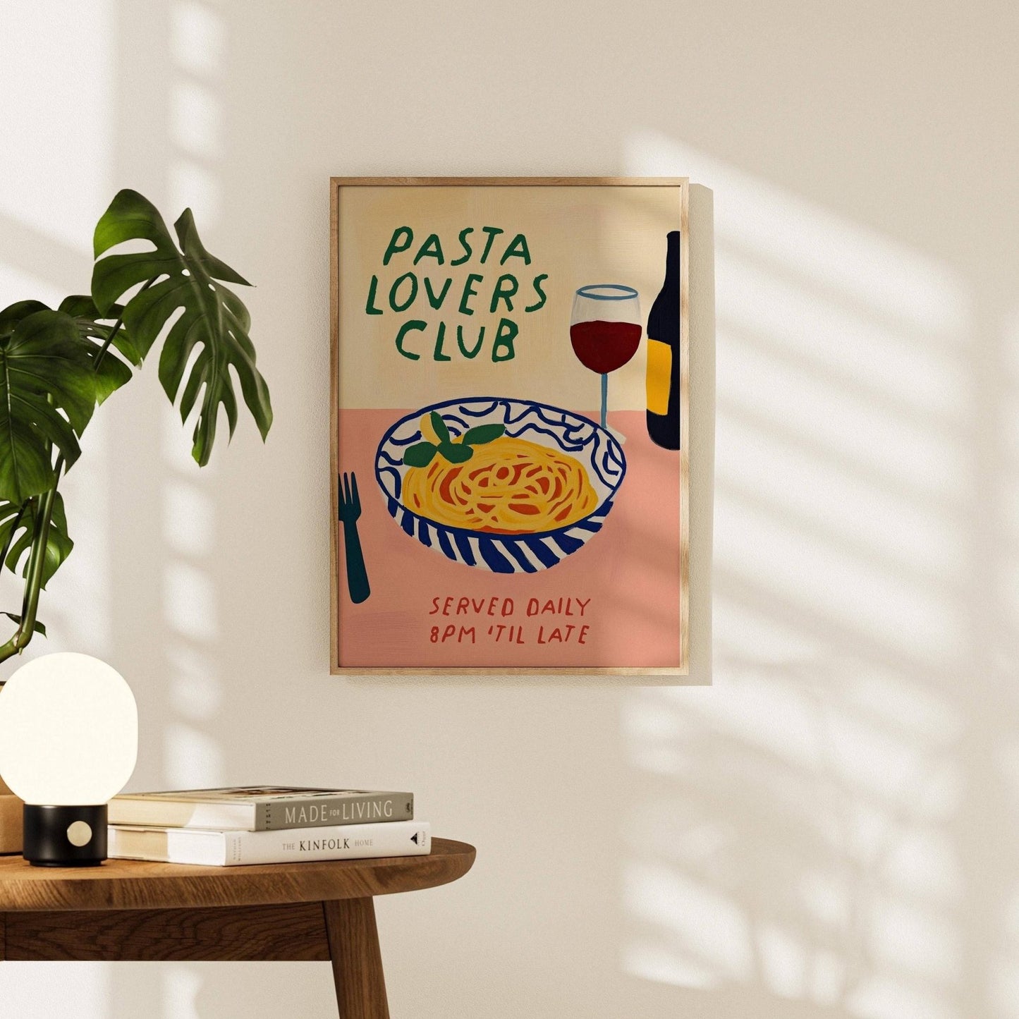 Pasta Lovers Club Art Print - Alfresco Prints