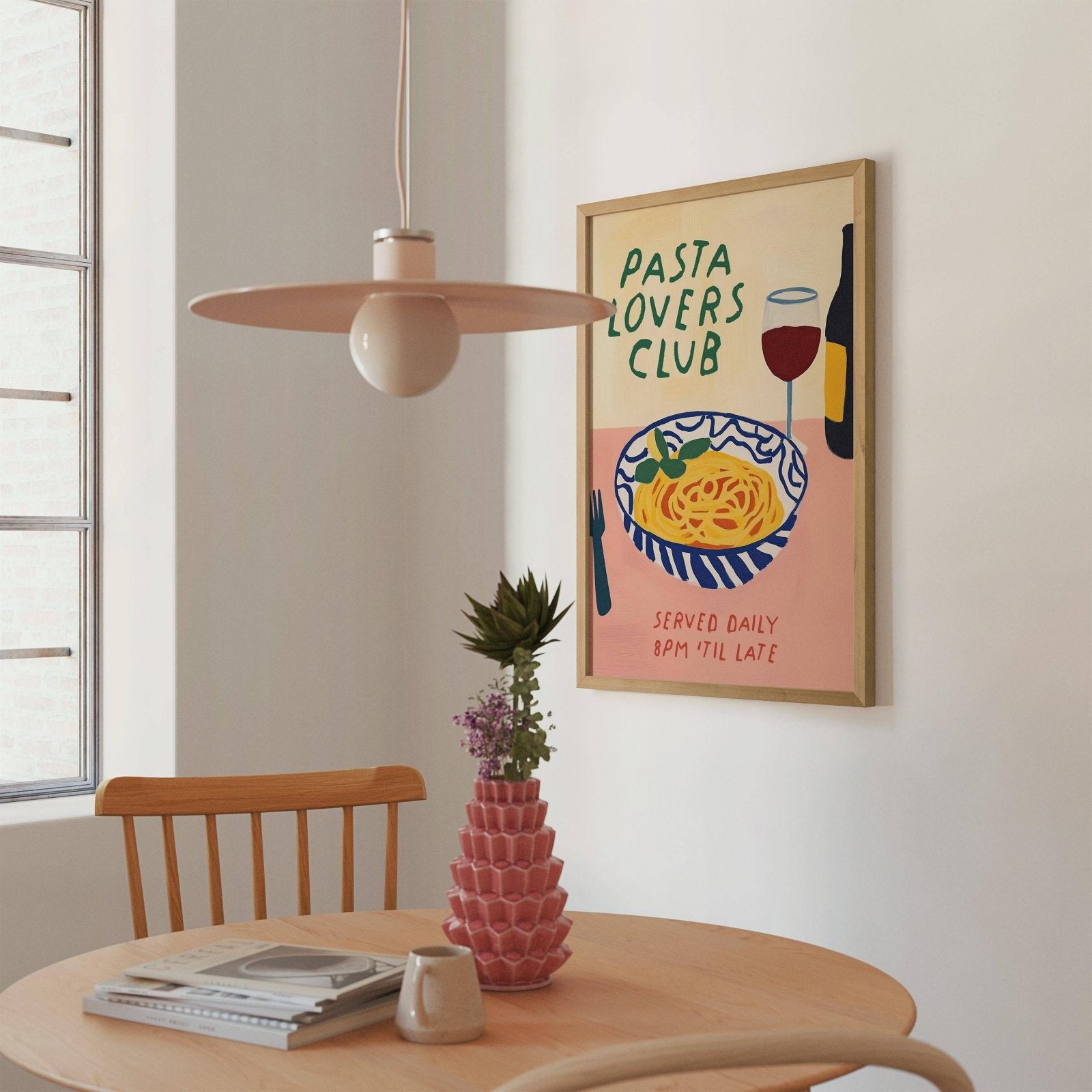 Pasta Lovers Club Art Print - Alfresco Prints