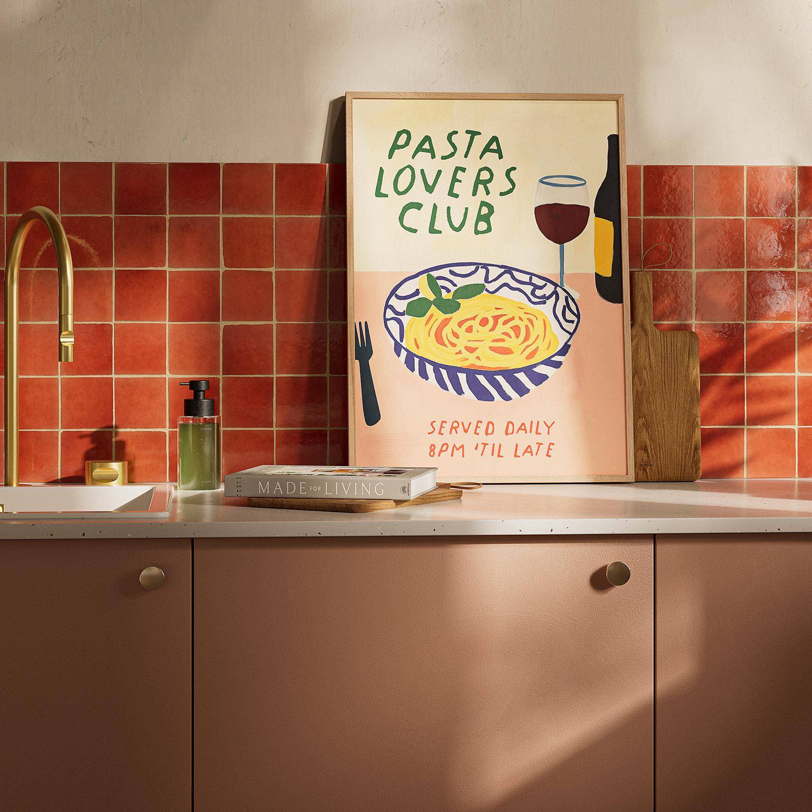 Pasta Lovers Club Art Print - Alfresco Prints