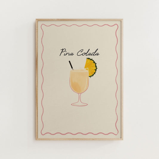 Pina Colada Cocktail Print - Alfresco Prints