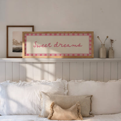 Sweet Dreams Bedroom Print Wall Art