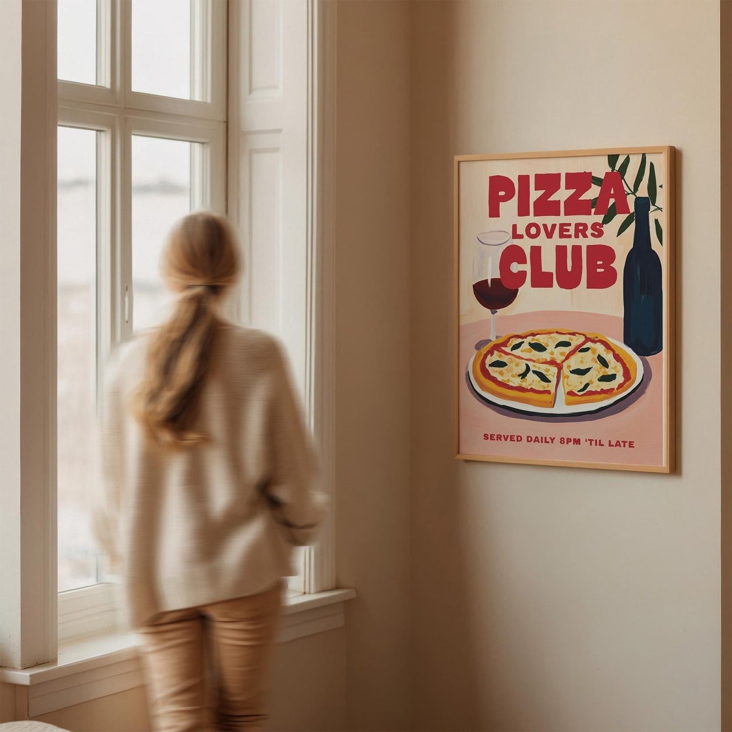 Pizza lovers Club Illustrated Print - Alfresco Prints