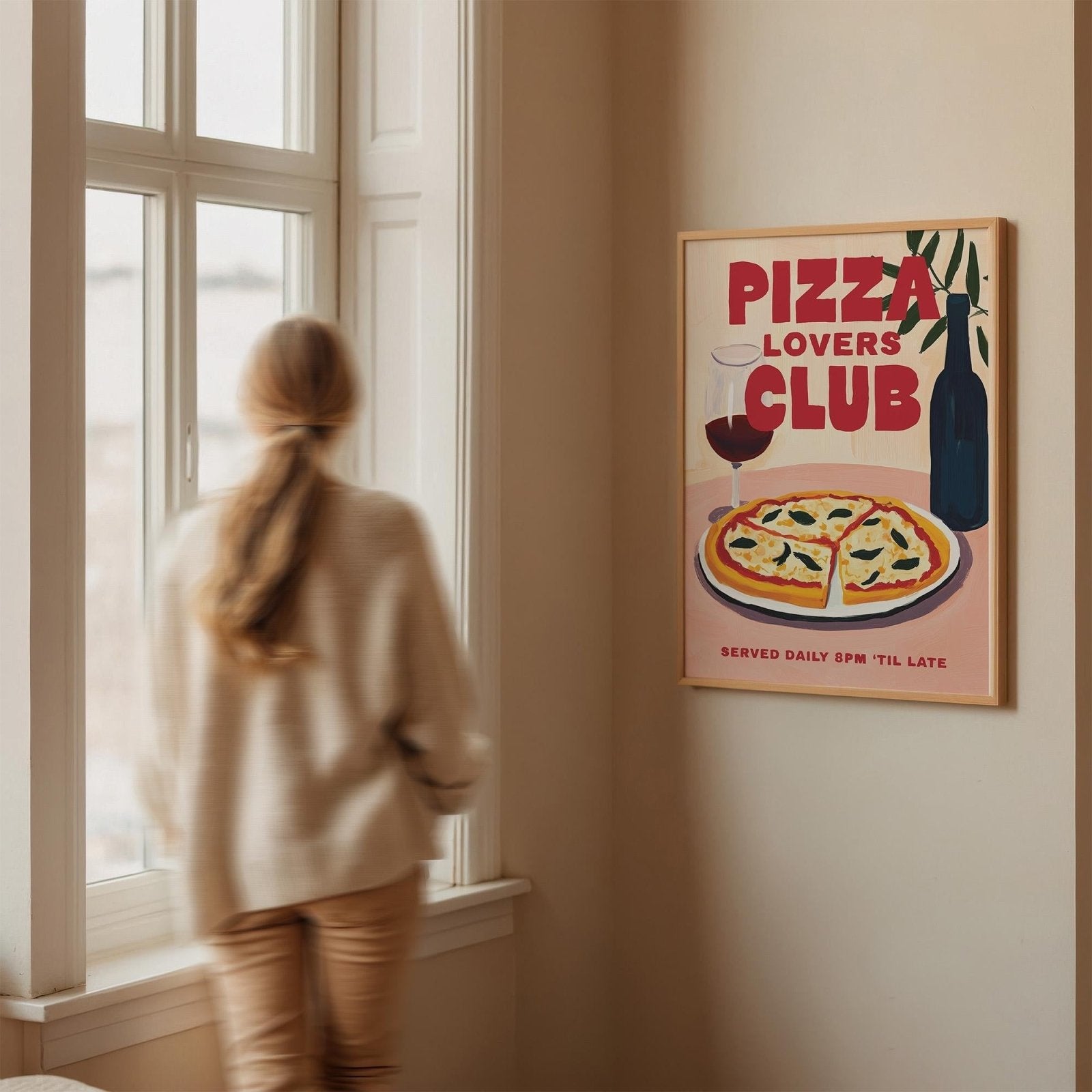 Pizza lovers Club Illustrated Print - Alfresco Prints