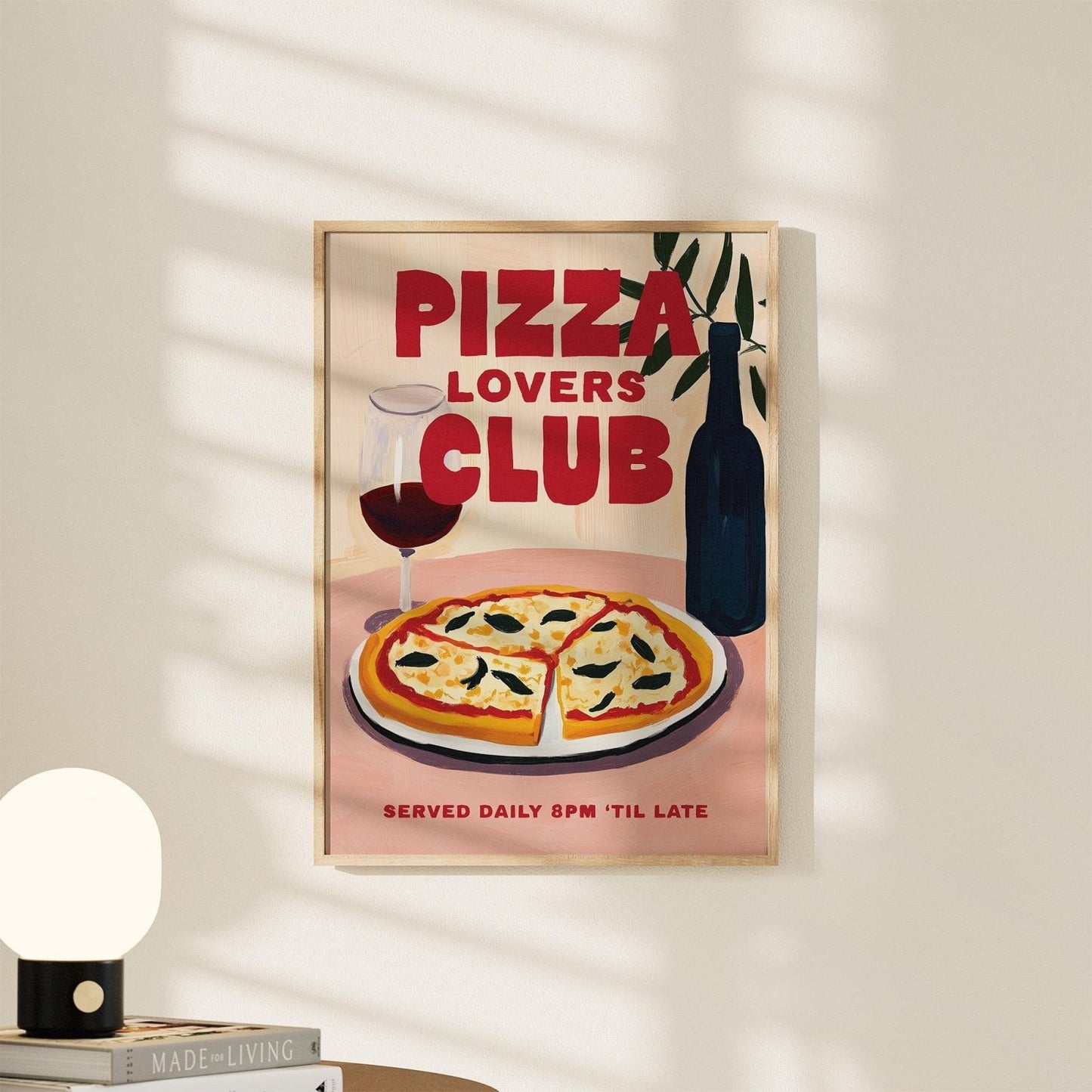 Pizza lovers Club Illustrated Print - Alfresco Prints
