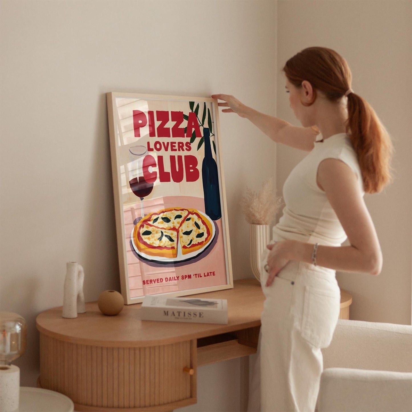 Pizza lovers Club Illustrated Print - Alfresco Prints