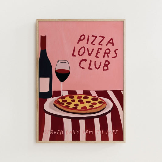 Pizza Lovers Club Print - Alfresco Prints