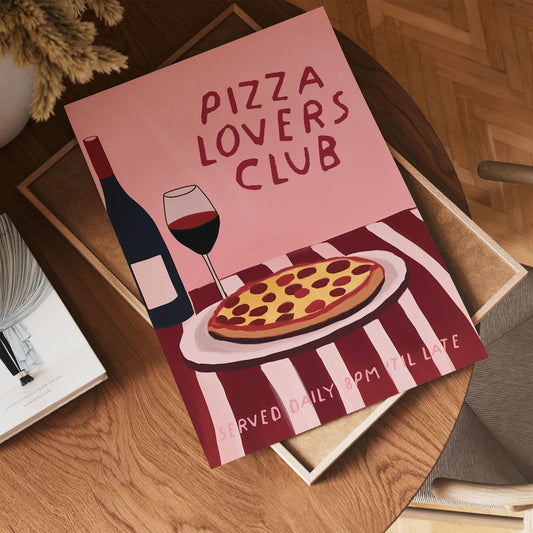Pizza Lovers Club Print - Alfresco Prints
