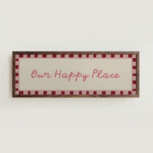 Our Happy Place Print Wide Wall Art
