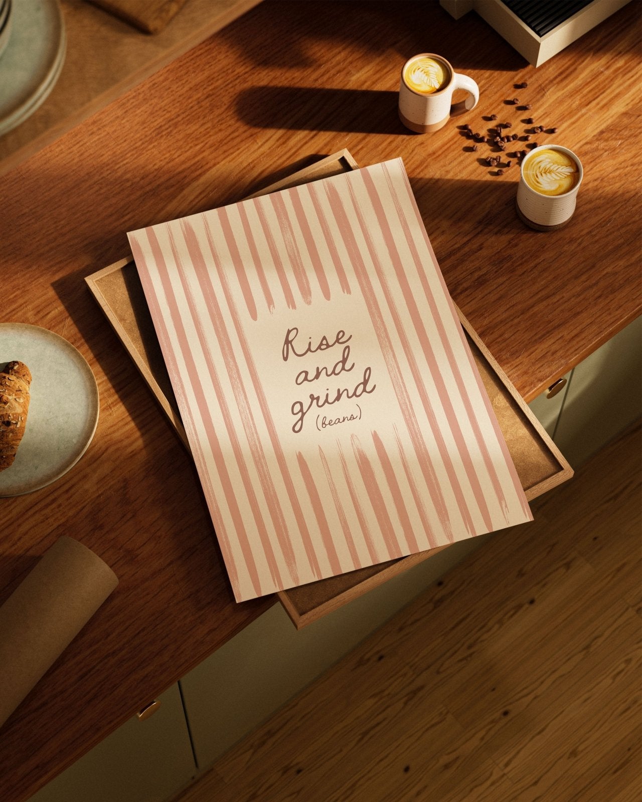 Rise and Grind (Beans) Kitchen Coffee Print - Alfresco Prints
