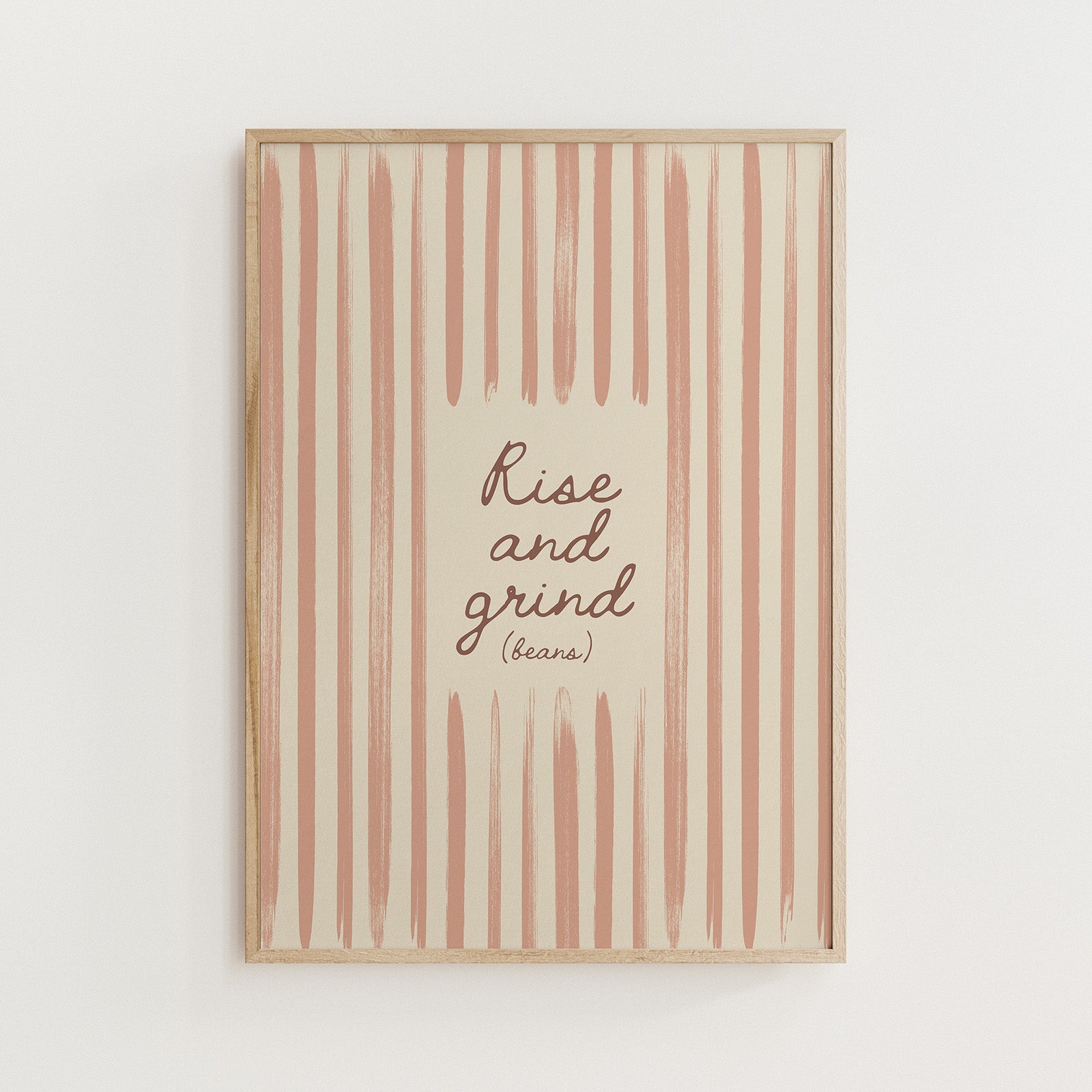 Rise and Grind (Beans) Kitchen Coffee Print - Alfresco Prints