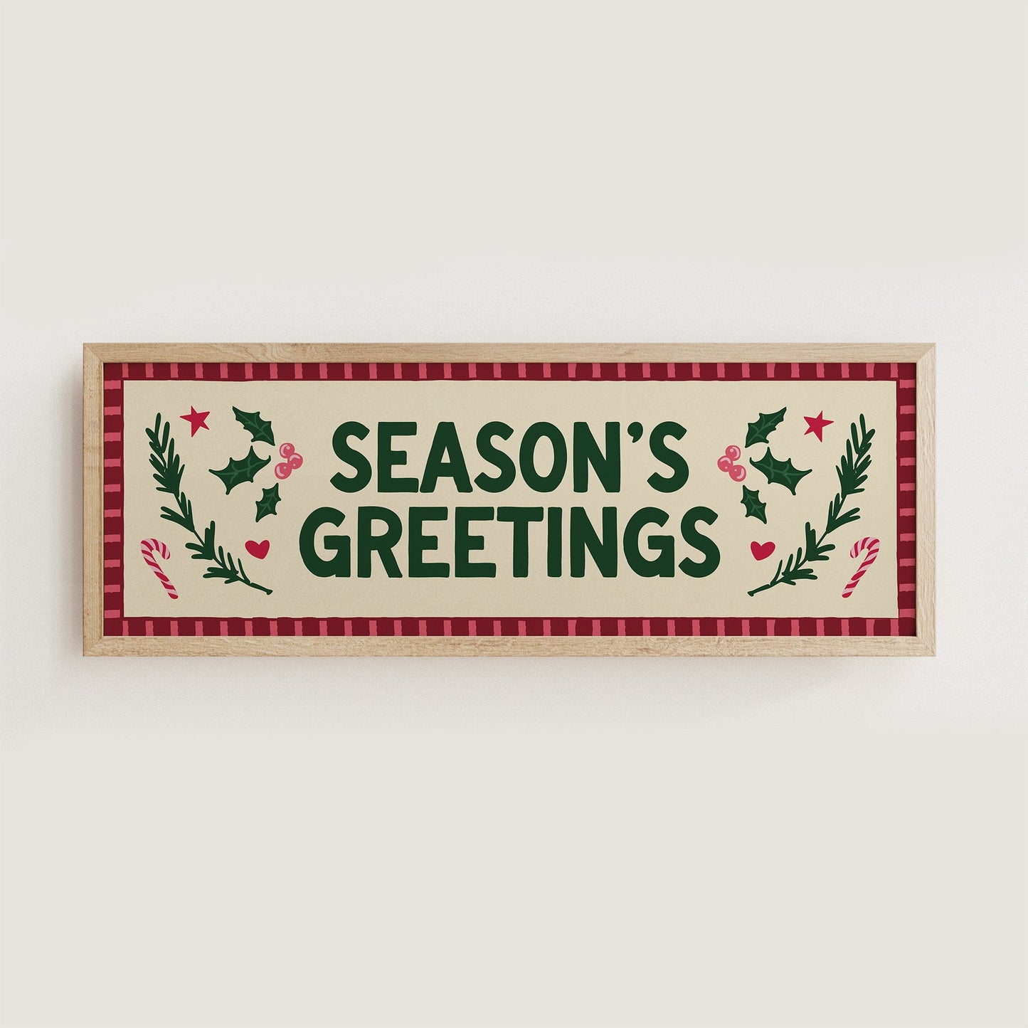 seasons greetings christmas print