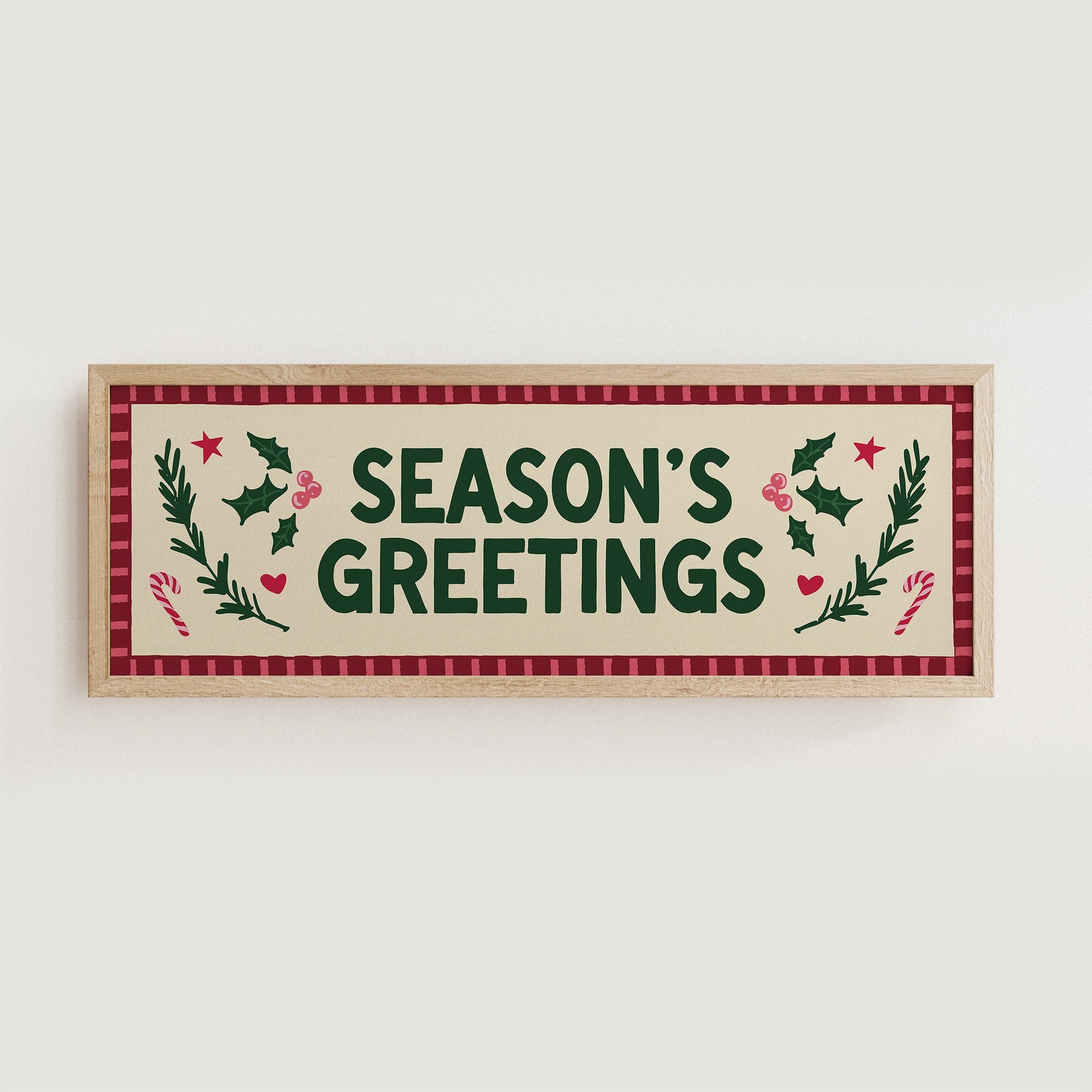 seasons greetings christmas print