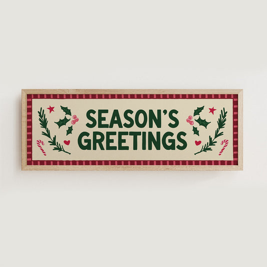 seasons greetings christmas print