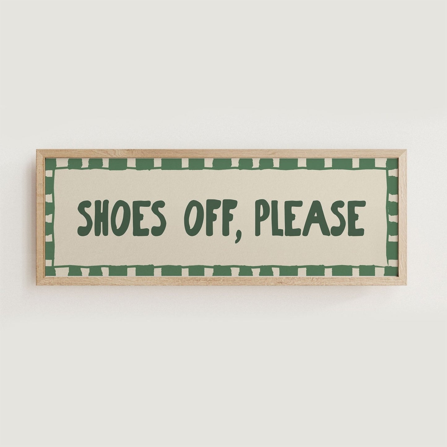 Shoes Off, Please Hallway Sign - Alfresco Prints