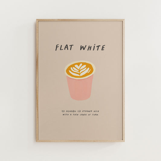 Flat White Coffee Print