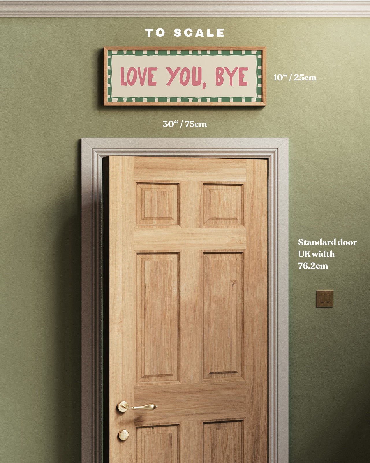 Love You, Bye Doorway Print