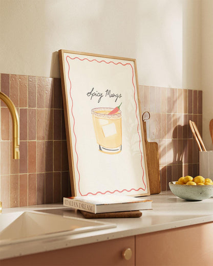 Spicy Margs Cocktail Print - Alfresco Prints