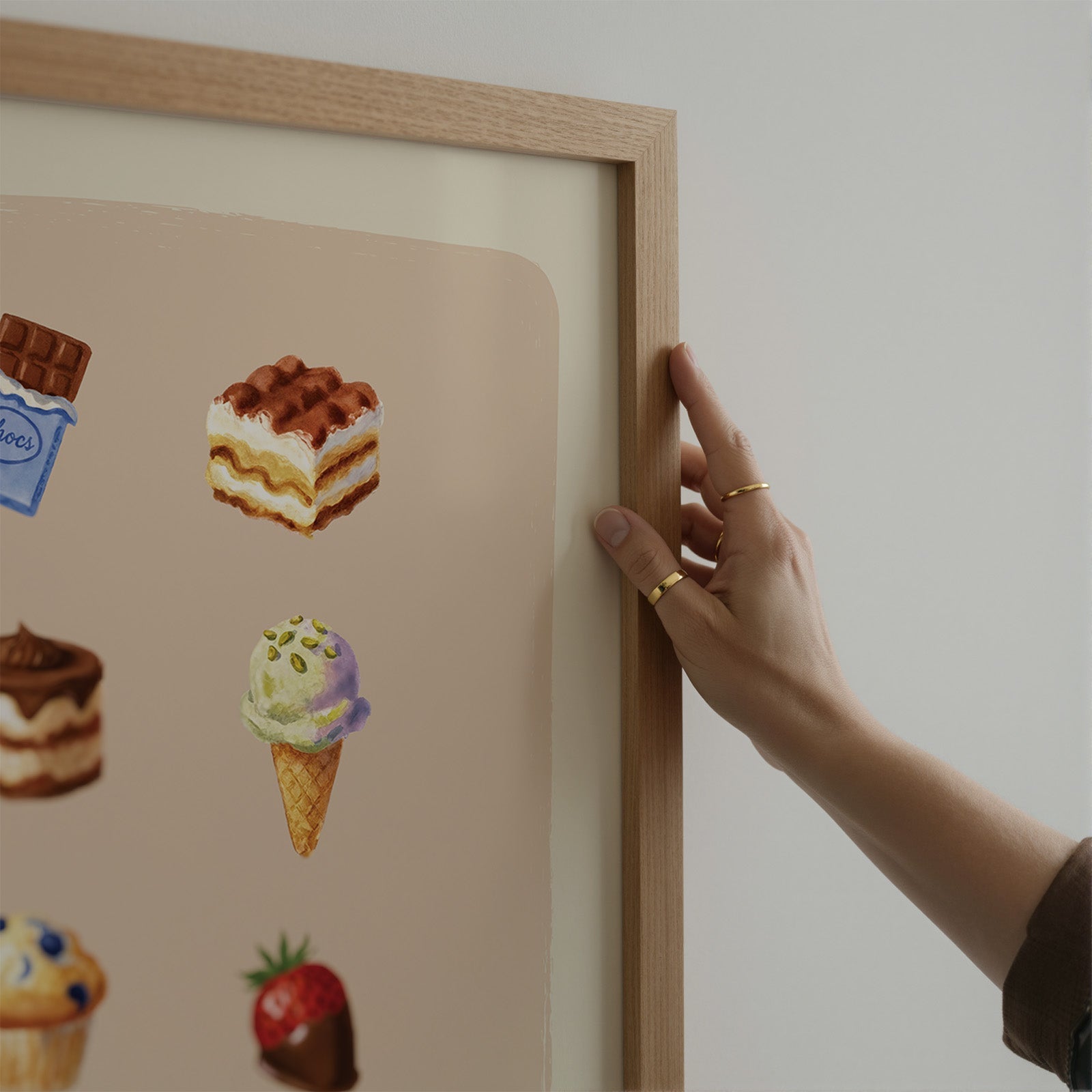Sweet Treats Pudding Dessert Print Kitchen Wall Art - Alfresco Prints