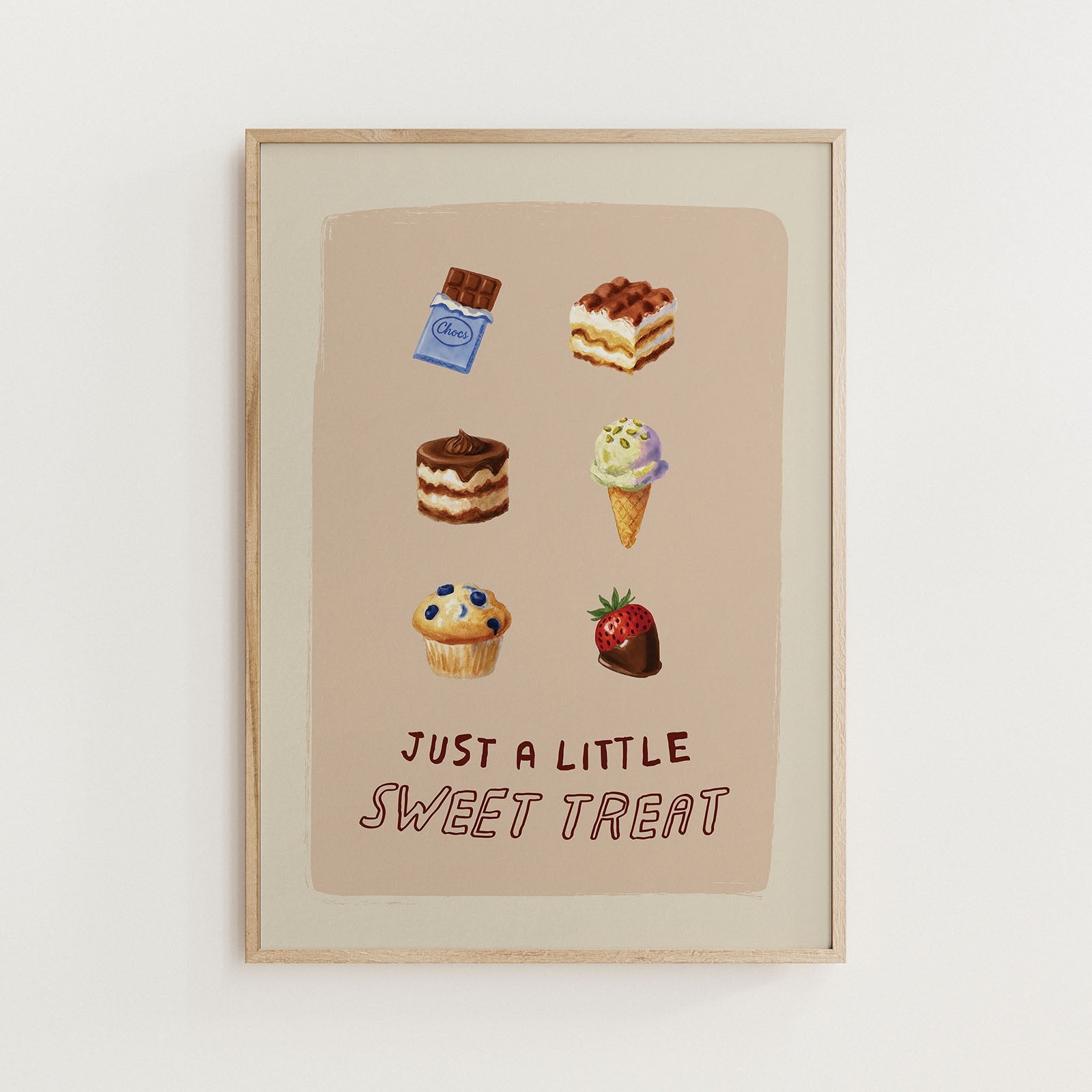 Sweet Treats Pudding Dessert Print Kitchen Wall Art - Alfresco Prints