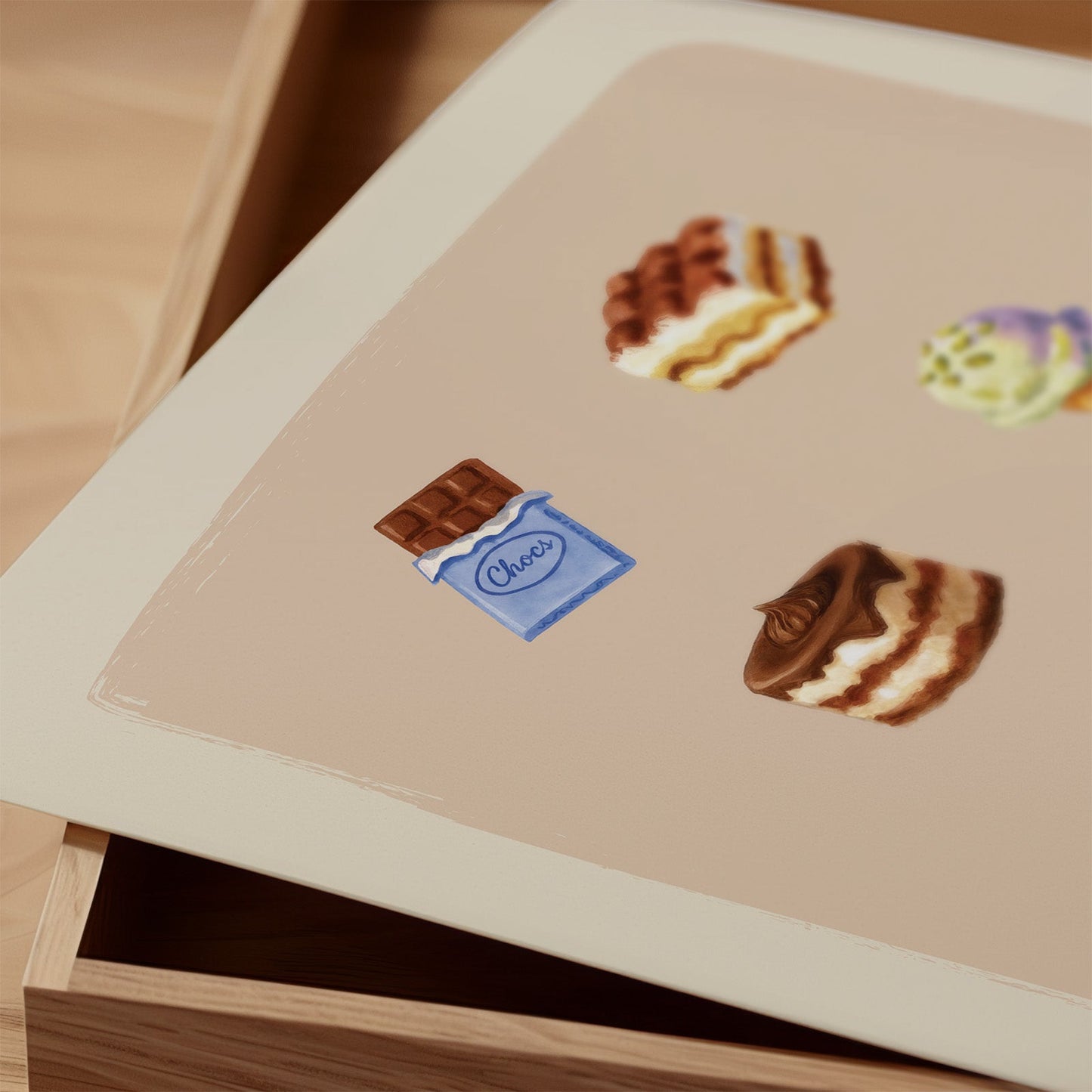 Sweet Treats Pudding Dessert Print Kitchen Wall Art - Alfresco Prints