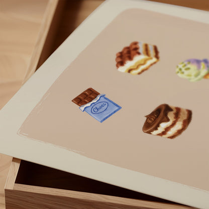 Sweet Treats Pudding Dessert Print Kitchen Wall Art - Alfresco Prints