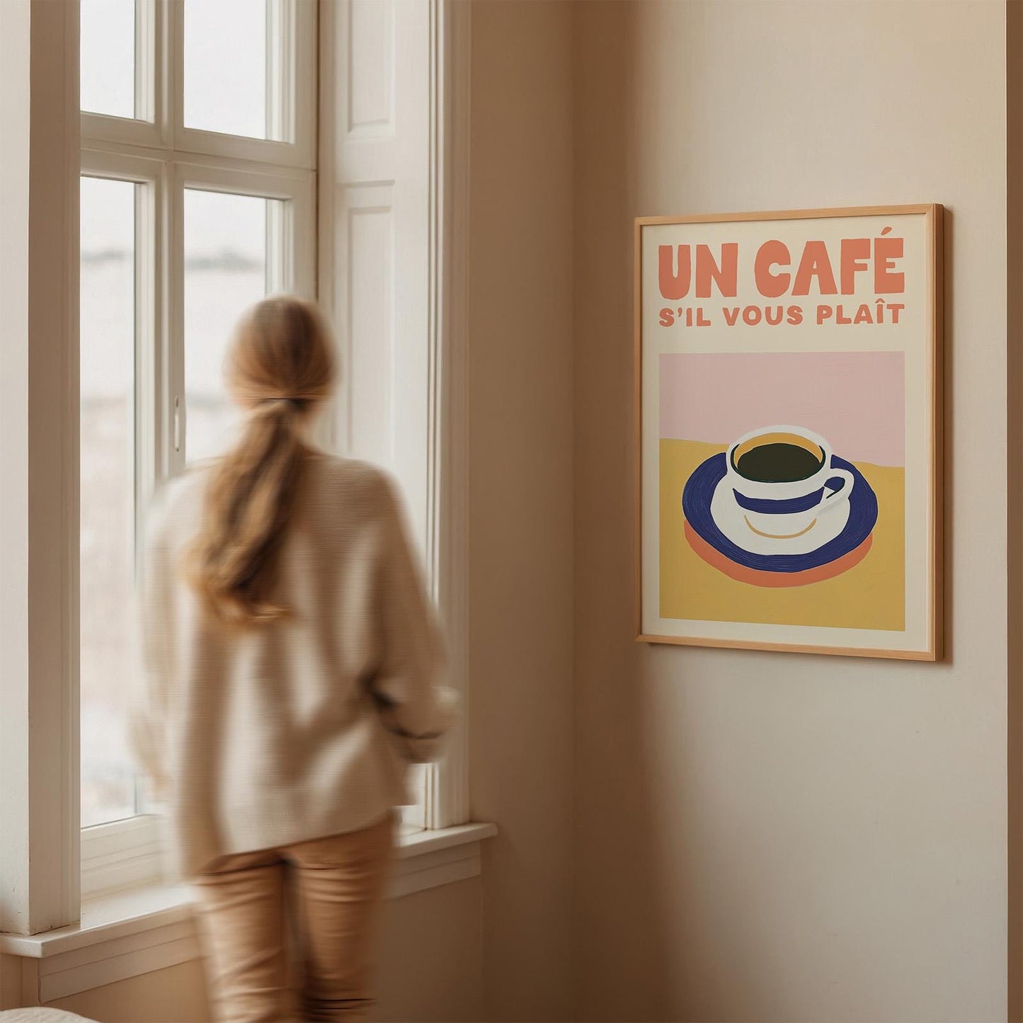 Un Café S'il Vous Plait Coffee Print - Alfresco Prints