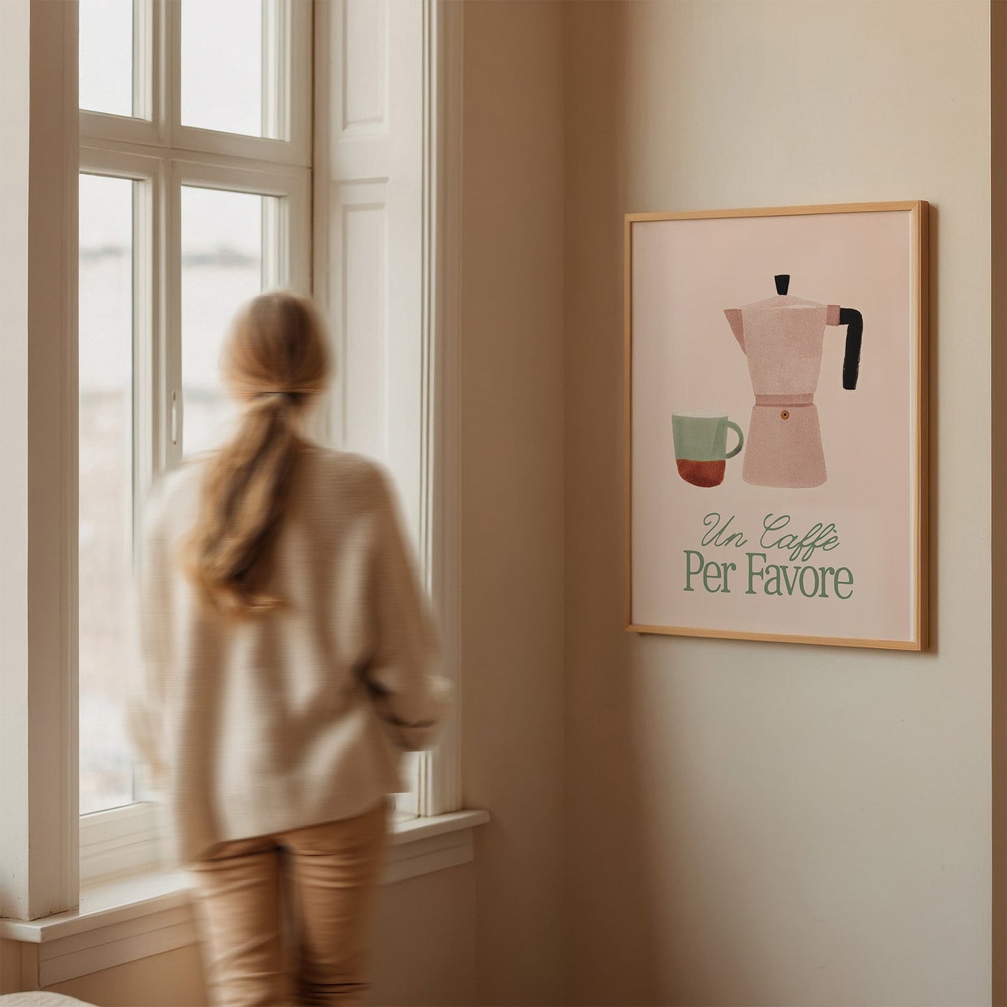 Un Caffe Per Favore Italian Coffee Print - Alfresco Prints