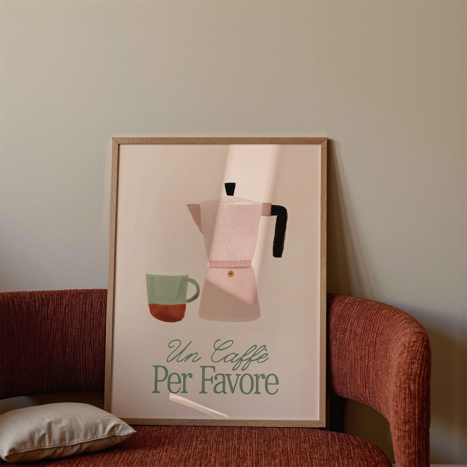 Un Caffe Per Favore Italian Coffee Print - Alfresco Prints
